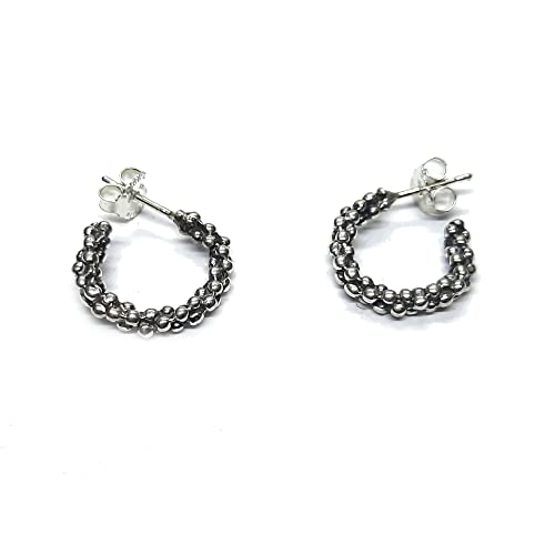 Boucles d'oreilles argent 925 véritable poinçonnées avec tiges rigides haut de gamme