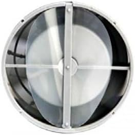 Diagram showing installation of backdraft damper into ventilator duct