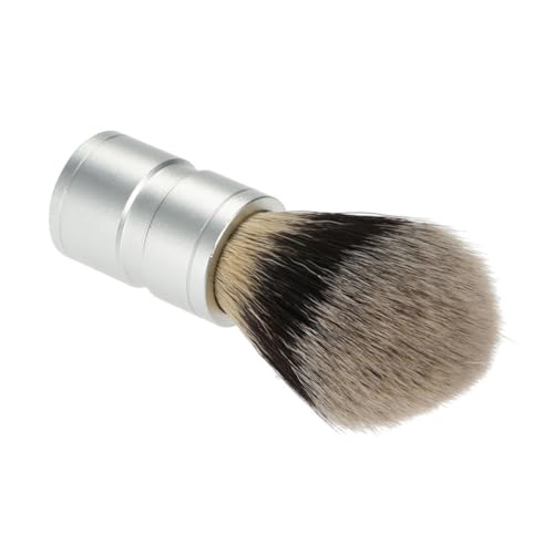 TOVINANNA Nylon Brush Men's Beard Brush Fine Bristles Alloy Handle for Clean Shave Experience