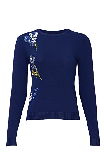 Rent The Runway Pre-Loved Navy Applique Sweater2