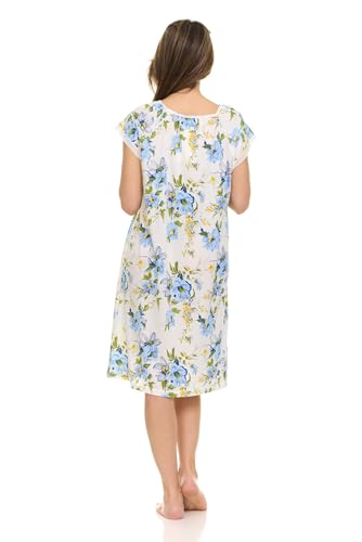 Image of Womens Nightgowns Sleepwear Soft Pajama Dress Nightshirts