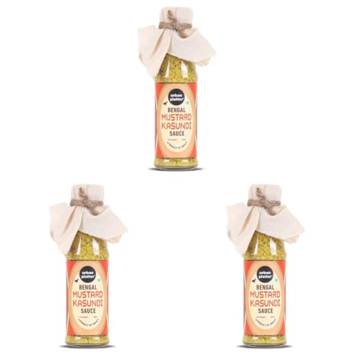 Image of Urban Platter Vegan Bengal Mustard Kasundi Sauce, 200g (Pack of 3)