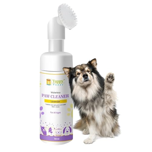 Image of Pet Paw Cleaner For Dog Cat Waterless Foot Scrubber Cleaning Foam With Silicone Washer Brush (150 Ml, Lavender)