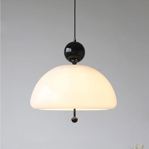 Lámpara colgante moderna de cristal blanco iluminación comedor y mesita de noche