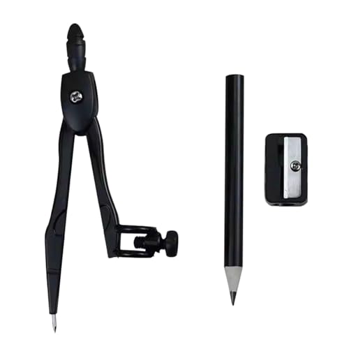 Hellery 幾何学用コンパス 金属製製図ツール 幾何学セット ポータブル描画ツール オフィス 学生 エンジニア 木工アーティスト用