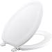 KOHLER K-4814-0 Stonewood with Quick-Release Hinges Elongated Toilet Seat, White