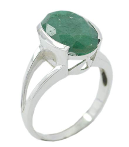 Bague émeraude indienne cadeau idéal en argent sterling 925