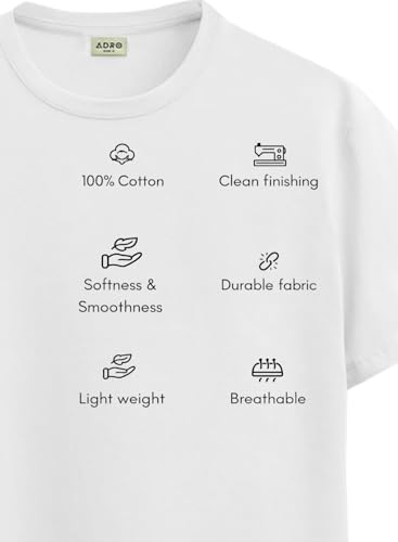 Image of ADRO Printed Tshirt for Men | Cotton Printed T-Shirt | Regular Fit Casual Mens T-Shirts | Premium Summer Tshirts