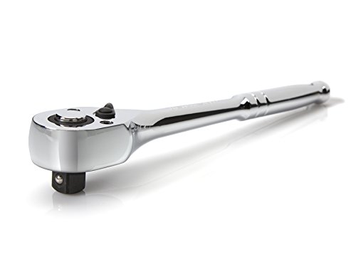 TEKTON 1/2-Inch Drive by 10-Inch Polished Quick Release Ratchet, 72-Tooth Oval Head | 1482