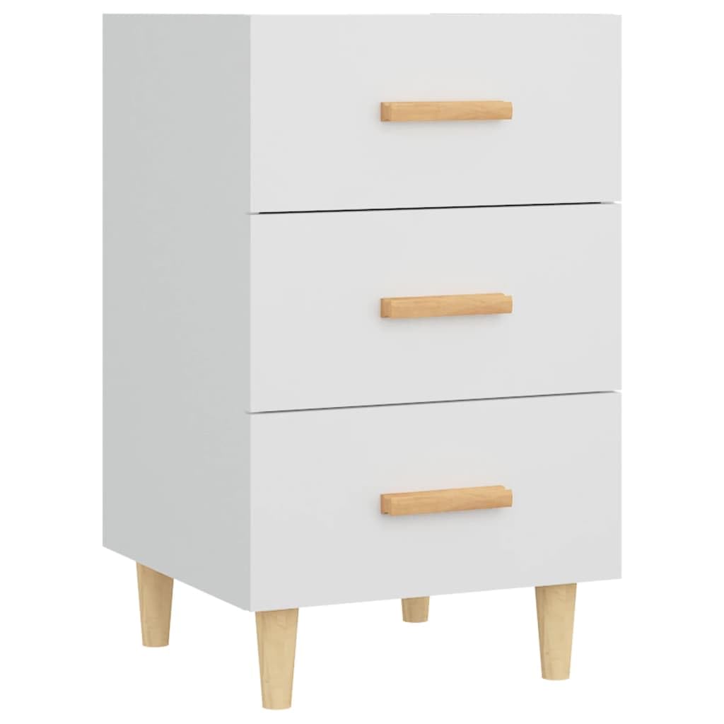 New Vidaxl (White) Bedside Cabinet Engineered Wood Nightstand Drawer Cabinet Multi Colours White