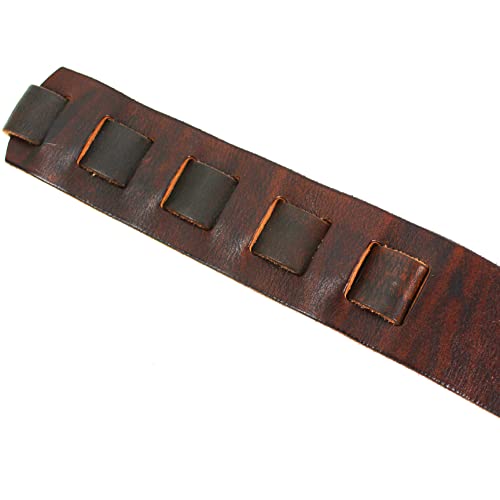 Walker & Williams S-02 Sangle de guitare en cuir italien ultra épais et souple avec finition robuste Marron whisky - Les Beatles, Paul McCartney, John Lennon, RIngo Starr, George Harrison Walker & Williams S-02 Sangle de guitare en cuir italien ultra épais et souple avec finition robuste Marron whisky – Image 8