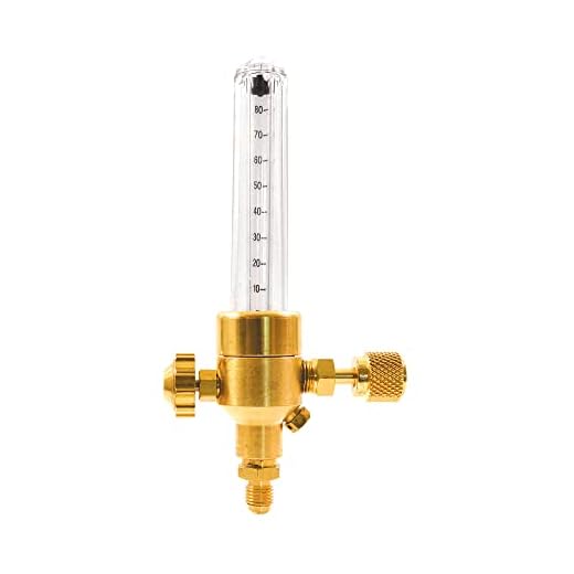 Uniweld UNF3 Nitrogen Flow Indicator with 1/4-Inch Female Flare Inlet Connection and 1/4-Inch Male Flare Outlet Connection