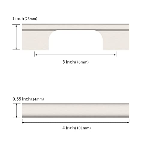 Asidrama 10 Pack 3 Inch(76Mm) Brushed Satin Nickel Kitchen Cabinet Handles, Cabinet Pulls Kitchen Cabinet Hardware For Cupboard Drawer Handles Dresser Pulls #TOP2