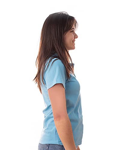 Kit 3 Camisas Polo Feminina (Royal, Branco, Azul Bb, G)