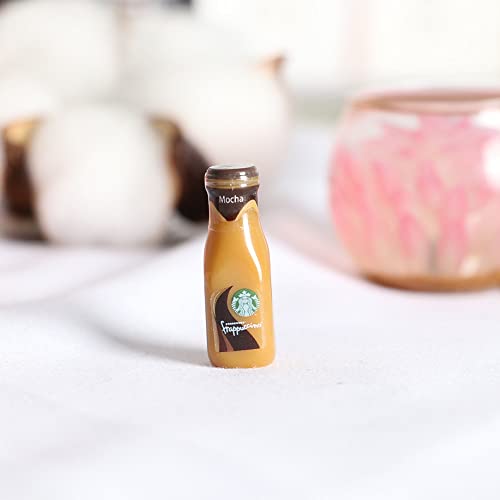 Sxfse Dollhouse Decoration Accessories, 1:12 Dollhouse Ornament 5 Pcs Mini Bottled Coffee Drink Set #TOP4