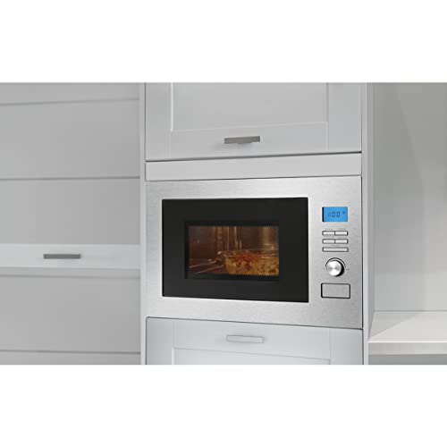 Bomann 3in1 Einbau-Mikrowelle mit Grill und Heißluft, Microwave, 25 L Garraum, 8 Automatikprogramme, Auftaufunktion, inkl. Grillrost und Drehteller (Ø 27 cm), 900 Watt, Edelstahl, MWG 3001 H EB – Bild 7