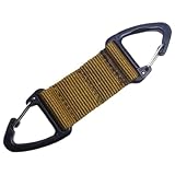 Heavy-Duty Hook – Tactical Nylon Webbing Backpack Hook, Triangle Outdoor Gear Carabiner for Hiking, Camping, and EDC，Khaki