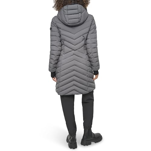 DKNY Women's Bib-Front Light-Weight Puffer4