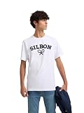 SILBON Camiseta Raqueta Media Blanca Manga Corta para Hombre Talla XXL