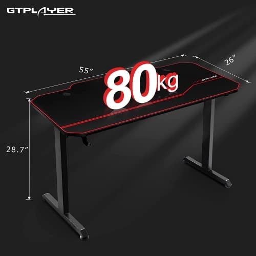 Gaming desk with mouse pad