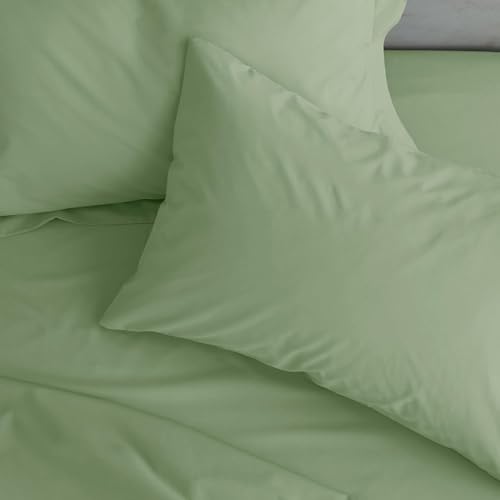 Image of Travel Pillow Case 12x18 Size Pack of 2 Pieces 100% Egyptian Cotton Zipper Closure 500 Thread Count Toddler Pillowcase Sage Green