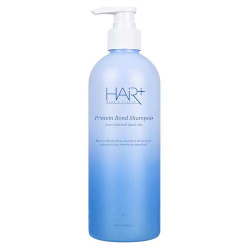 HAIR PLUS Velvet Protein Shampoo for Men & Women - Nourishing Formula for Dry Damaged Hair and Sensitive Scalp (500ml 16.9fl oz)