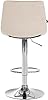 CLP Taburete De Bar Jerry Tapizado En Terciopelo I Silla De Cocina Moderna, Giratoria con Reposapiés & Base Metálica, Color:Crema, Color del Marco:Cromado #5