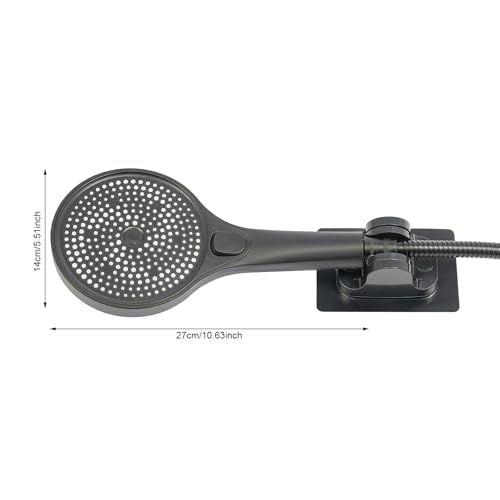 Pommeau de douche salle de bain avec tuyau flexible et support de fixation - 7