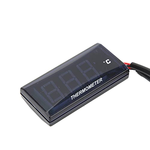 Compteur de température d'eau moto LCD rouge voltmètre 12V - 6
