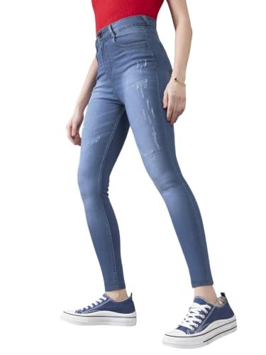 Image of Dolce Crudo Distressed High Rise Skinny Jeans for Women