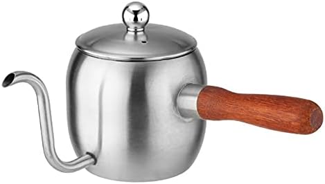 Coffee Press 500ml Stainless Steel Mini Drip Coffee Pot Kettle with Wood Handle Kitchen Cafe Bar Supplies Pots(1)