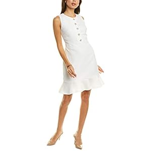 Karl-Lagerfeld-Paris-Womens-Tweed-Shift-Dress-with-Pockets