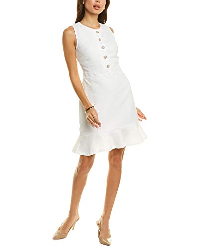 Image of Karl Lagerfeld Womens Tweed Shift Dress with Pockets