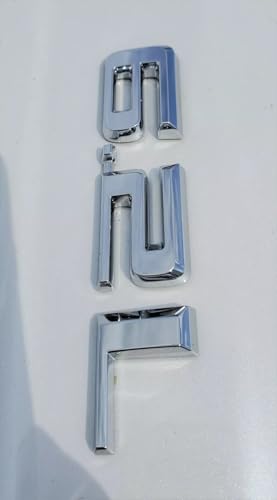 Image of Hood Body Style Emblems 3D Badge Decals Fits for 2019-2021 6.2L 2pcs (Silver)