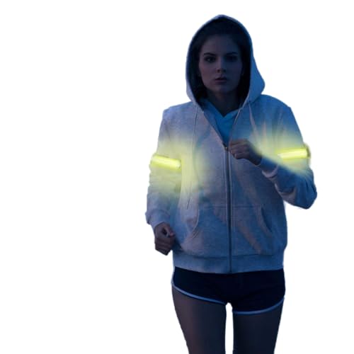 Stecto 1PCS Brassard Lumineux LED Rechargeable, Brassards LED Étanche et Réglable Bracelet de Sécurité Haute Visibilité, Bracelets Lumineux pour Coureurs,...