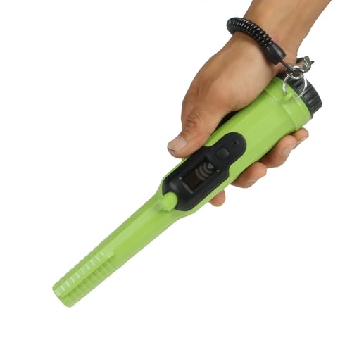 Metal Detector Pinpointer - IP68 Impermeabile 50 Piedi, 3 modalità di rilevamento, Display del Segnale a LED e avvisi Vibrazione/Suono (170 g, Batteria Non Inclusa),Verde