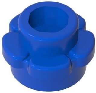 Classic Blue Round Plate Bulk, Plate Round, 1x1 with Flower Edge (5 Knobs/Petals), Building Round Plate 500 Piece, Compatible with Lego Parts and Pieces: 1x1 Blue Plates(Color: Blue)