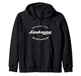 Kaukauna WI Electric City Retro Design Hoodie Zip Hoodie