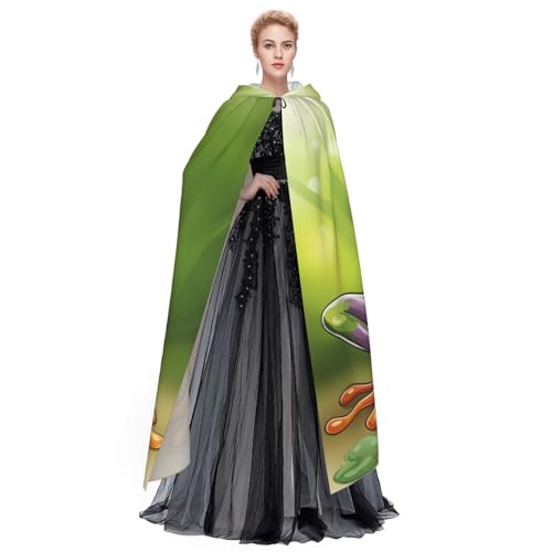 Costume de vampire de la mort avec cape à capuche pour Halloween - 3