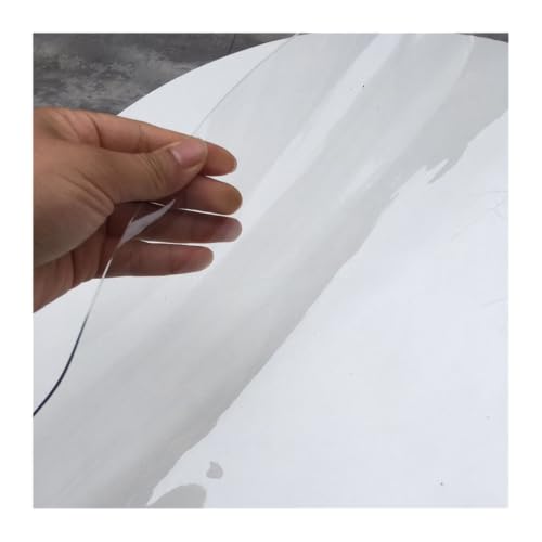 Nappe transparente PVC contre taches de gras et rayures sur table de cuisine ronde - 5