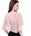 TONGFANTFL Women's Soft Chiffon Capelets Shawls and Wraps for Evening Wedding Cape Bole Cover Up (Blush)