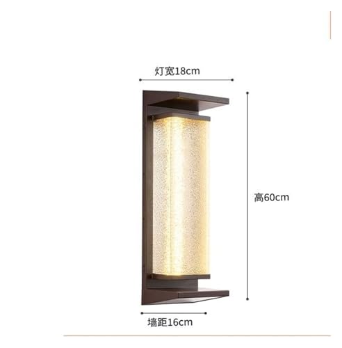Applique murale solaire LED extérieure 60cm pour éclairage pilier clôture avec télécommande