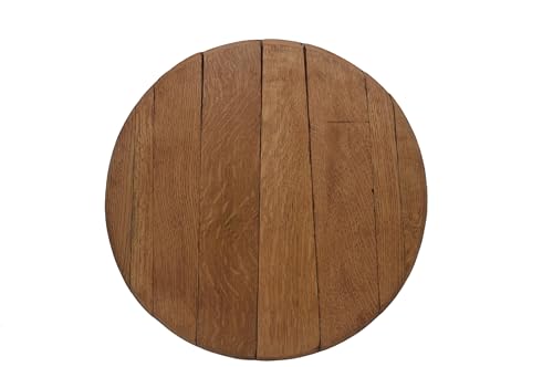 Handmade in the USA Oak Kentucky Bourbon Whiskey Barrel Lid Lazy Susan Turntable