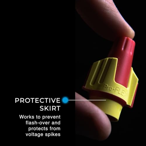 Image of Ideal Electrical Twister Proflex (30-1347JR) Red /Yellow Wire Connector, Jar of 400 - Smooth Twist-On Wire Nuts for 22 to 8 AWG with Comfort SureGrip and Flexible Skirt