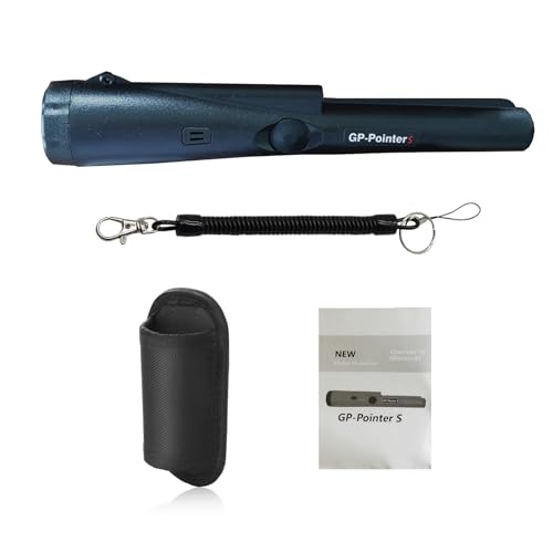 SHGarden Metal Detector Pinpointer Upgraded Handheld Search Treasure Pinpointing Finder Probe 360° Scan Hand-held Gold Treasure Detector with Buzzer Vibration LED and Belt Holster SH0063 (Black)