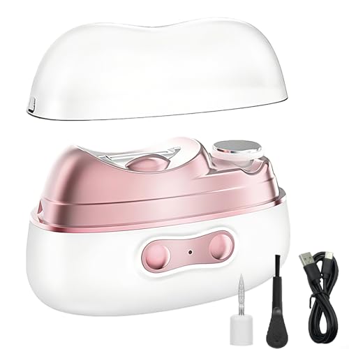 4 in 1 Electric Nail Clipper with Polisher, File & UV Light, Automatic Nail Trimmer with LED Light & Nail Scraps Storage, Rechargeable Nail Trimmer for Baby & Seniors(White)