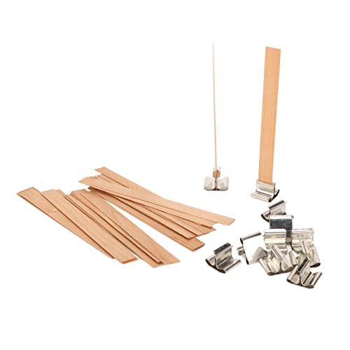 Mechas de Madera para Velas DIY con Bases, Paquete de 22 miniatura 5