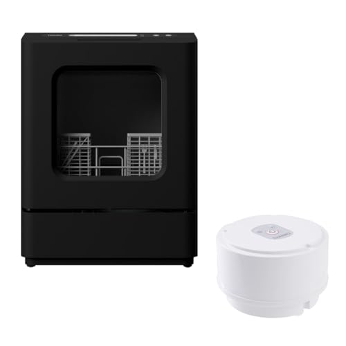 THANKO 工事不要でシンク横に置けるタンク式食洗機 ラクアmini Plus ブラック + 電動給水ポンプ TK-SETMDBKYSの商品画像（Amazon）