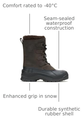 Image of Kamik Men's Alborg Cold Weather Snow Boot, -40C Comfort rated, Seam Sealed Waterproof, HEAT MX