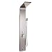 Happybuy Panel Tower System Stainless Steel Multi-Function Rainfall Waterfall Massage Jets Tub Spout Hand Shower for Home Hotel Resort (Unitary, Brushed Silver)